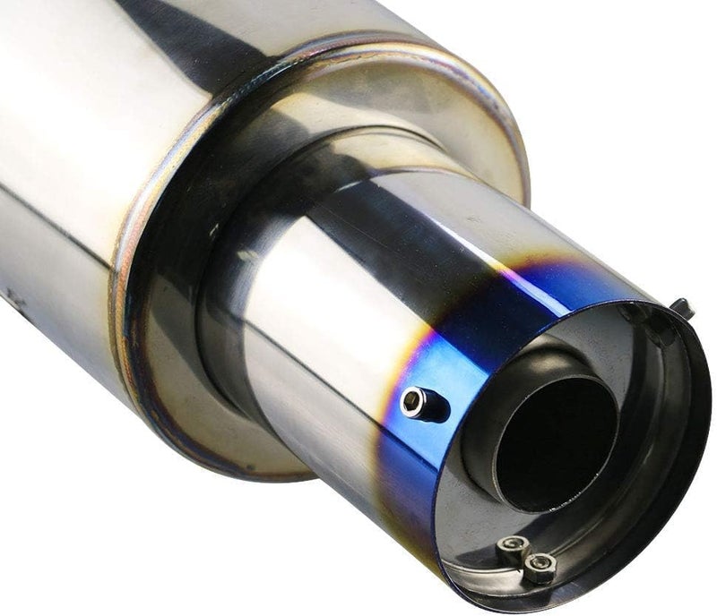 MGSTORM 4.5 Inch Exhaust Muffler Tip, Universal Removable Silencer for Car SUV Truck, 114mm Stainless Steel Round Exhaust Tip - Image 3